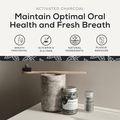 GEORGANIC(ジオーガニクス) マウスウォッシュ タブレット (アクティベイティッドチャコール) 180粒入 オーラルケア 口内洗浄液