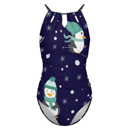 Swimsuit monokini pingouins idéal pour vos séances de bronzage estival
