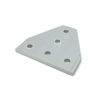 Lysee 3D Printer Parts & Accessories - Aluminum Alloy 5 Hole T Joining Plate 60604mm for 2020 /T-Slot Rail - Size 6pcs