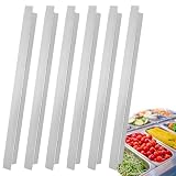 UNIFAMILY 6pcs Stainless Steel Steam Table Dividers 12.7IN, Metal Table Adapter Bar Long for Steam Table Pan...