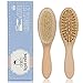 Wooden Baby Hair Brush Set with Natural Goat Hair Bristles ~ Cradle Cap Brush ~ Best Baby Shower and Registry Gift ~ Supports Charity (Brush Set)