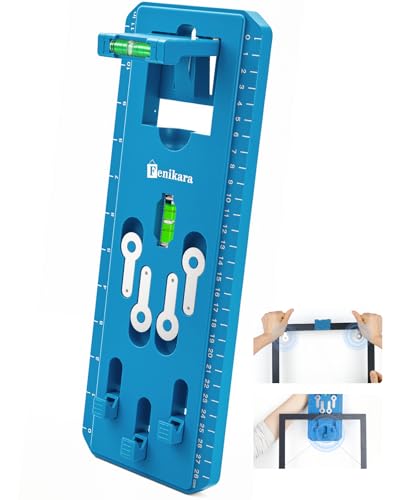 Picture Hanging Kit, Picture Hanging Tool with Level, Hang Sawtooth/Wire Hangers, Fast and Precise Positioning Wall Hanging Kit, Wall Hanger for Photo, Art, Painting Frame