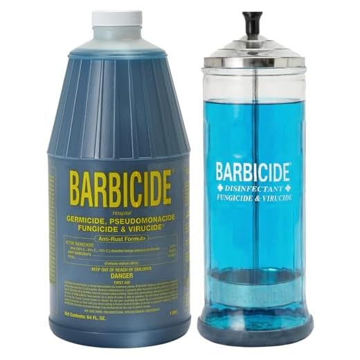 King Research Barbicide Disinfecting Jar Large 37oz + Disinfectant 64oz