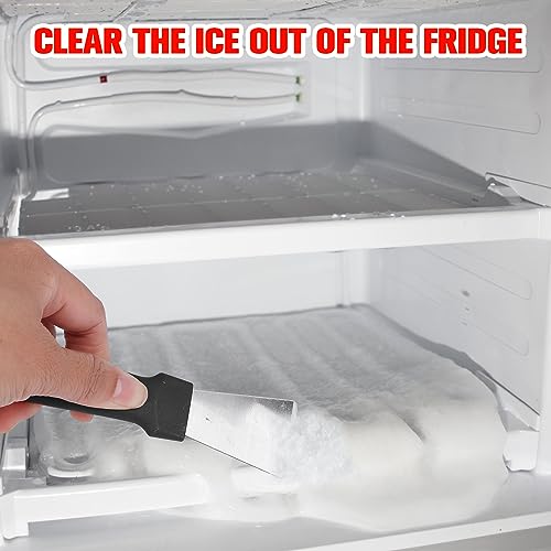 Grevosea 2 Stück Schaber Ceranfeldschaber Metall Herd-Reinigungsschaber Schaber Küchenschaber Set Hinterlässt Keine Ceranfeldreiniger Kratzer Kittschaber zum Reinigen Der Küche, 15,3 X 3,4 cm