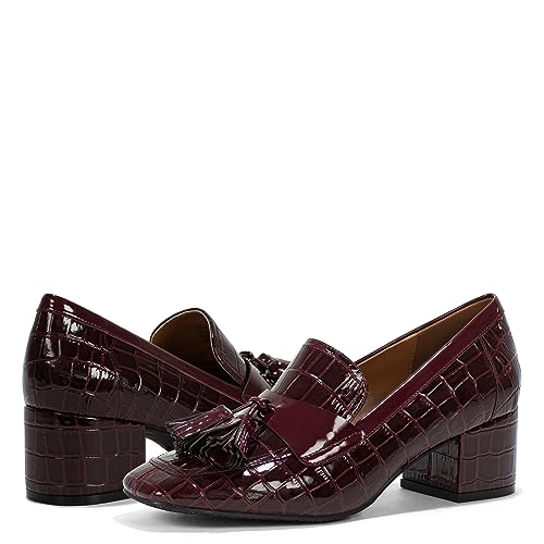 Image of Donald Pliner Women's Kressida Dress Loafers, 2 inch Block Heels for Women, Slip-On Heels for Women