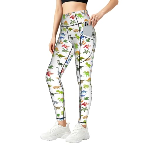 Pantalones de yoga para mujer elásticos con bolsillos para fitness