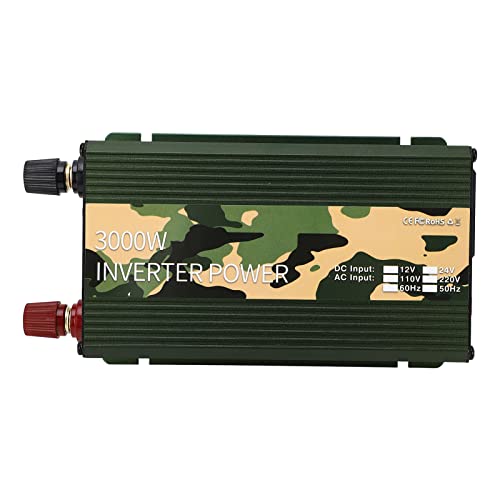 Convertidor de Coche de Onda Sinusoidal Modificada, Inversor de Voltaje Que Evita el Sobrecalentamiento DC 12 V a AC 3000 W Control de Temperatura Silencioso con Puerto USB para