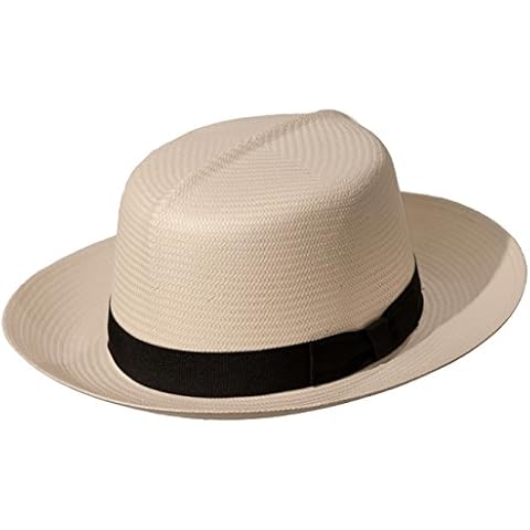 Levine Hats Co. Panama Straw Hat - Size Small with Short Brim Cover