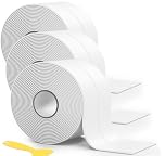 HNNHOME 38mm x 3.2m White Self-Adhesive Bath Sealant Strip, Waterproof Sealing Tape Caulk Strip for Kitchen, Bathroom, Wall Corner, and Sink (White, 3)