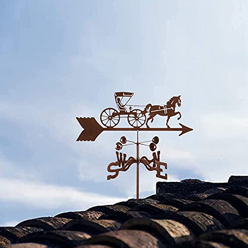 Veleta duradera de acero inoxidable para medir el viento en tejados y jardines 8