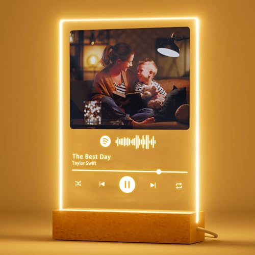 Spotify personalizado letreiro musical, candeeiro Spotify personalizado com foto, moldura de música LED personalizada, aniversário, dia dos namorados, dia da mãe, presente de aniversário (com base de