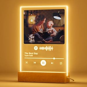 Custom Spotify Plaque, Personalized Photo Song Plaque, Custom Acrylic Music Plaque, Gifts for Anniversary, Valentine’s Day, Mother’s Day,Father’s Day, Birthday, Home Bedroom,Table Decoration