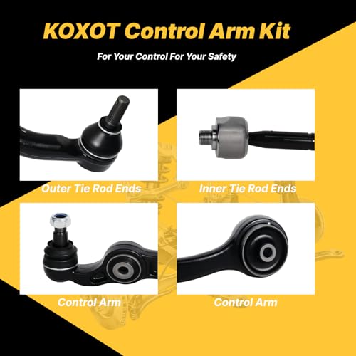 Koxot 12Pcs Front Lower Upper Control Arm Tie Rod End for Ford 2010 2011 2012 Fusion, for Mercury 10 11 Milan, for Lincoln 11 12 MKZ K620149 K620635 K620636 K620492 K620493 ES800797 ES800798 EV800774 by Koxot - Used condition - Image 5