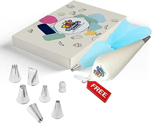Frosting Piping Bags And Tips Set Disposable Piping Tips Icing Bags And Tips Set Baking Accessories Cupcake Decorating kit Cake Decorating Tips Tipless Pipping Bags With Tips- 20 Pieces Per Set