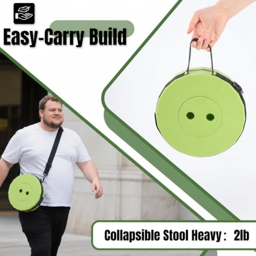 Image of Doseno Portable Collapsible Stool, Pop Up Stool, Retractable Camping Seat