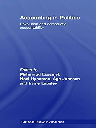 Accounting in Politics: Devolution and Democratic Accountability book cover
