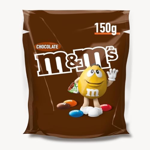 M&M'S Schokolinsen, Schokolade Beutel für Halloween Snacks 150g | Feine Schokolinsen mit Milchschokolade im praktischen Beutel. Perfekt für Halloween Abende und süßes Teilen zu Hau