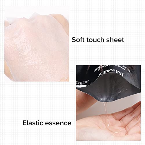 Jmsolution Water Luminuous Silky Cocoon Black- Korean Skincare Facial Mask - Silkworm Extract Amino Acid -Nutrition Moisturization Synergy - 10 Sheets For Sensitive Skin (Silky Cocoon) #TOP2