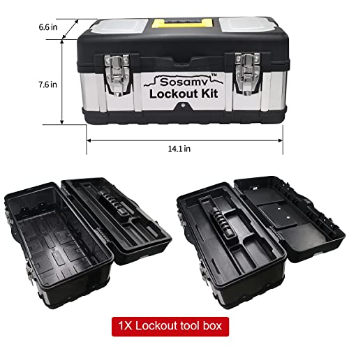 SOSAMV Lockout Tagout Kit Premium Quality Safety Padlocks, Haps