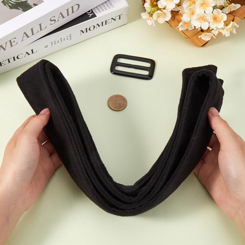 GORGECRAFT Overcoat Waist Belt Black Cloth Trendy Wide Bowknot Decorated Coat Cinch Tie Buckle Women Sash Bow Ties Adjustable Replacement Band Long Belt for Thick Trench Coat Overcoats Jacket3