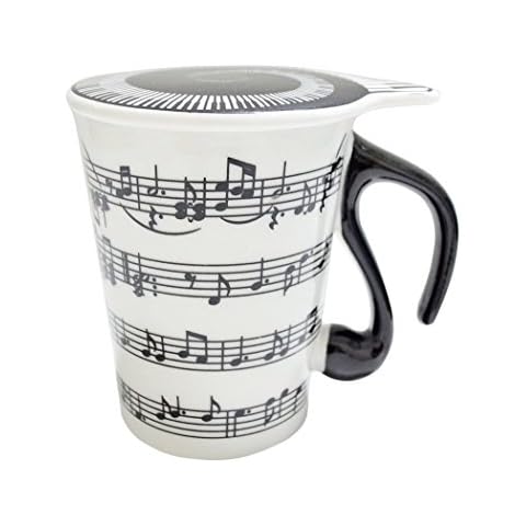 Jzhen Taza de Cerámica con Tapa para Desayuno Cover