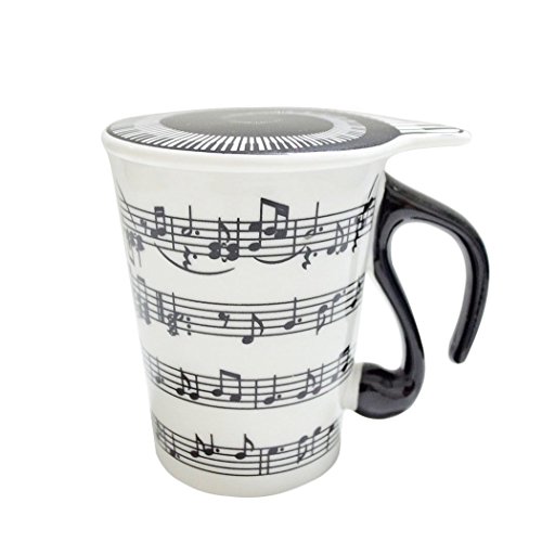 Binnan Taza de Café de Cerámica de Música con Tapa