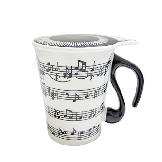 Binnan Taza de Café de Cerámica de Música con Tapa