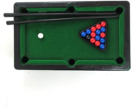 Mini Pool Table Tabletop Desktop Billiards Snooker Game with 2 Sticks, 11 Balls Home Office Desk Stress Relief Games