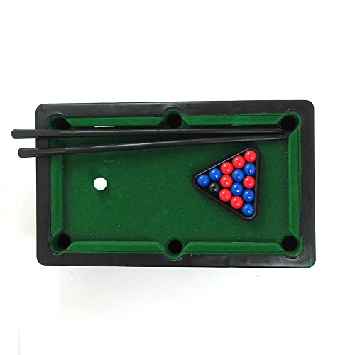 Mini Pool Table Tabletop Desktop Billiards Snooker Game With 2 Sticks, 11 Balls Home Office Desk Stress Relief Games #TOP29