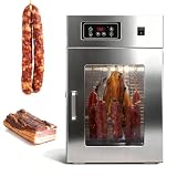 armario secadero embutidos ♻︎【Armario Automático de Secado de Embutidos】El deshidratador de alimentos cuenta con temporizador de 0 a 24 horas y un termostato digital ajustable de 30 a 90 °C que permite secar diferentes alimentos a la temperatura adecuada.