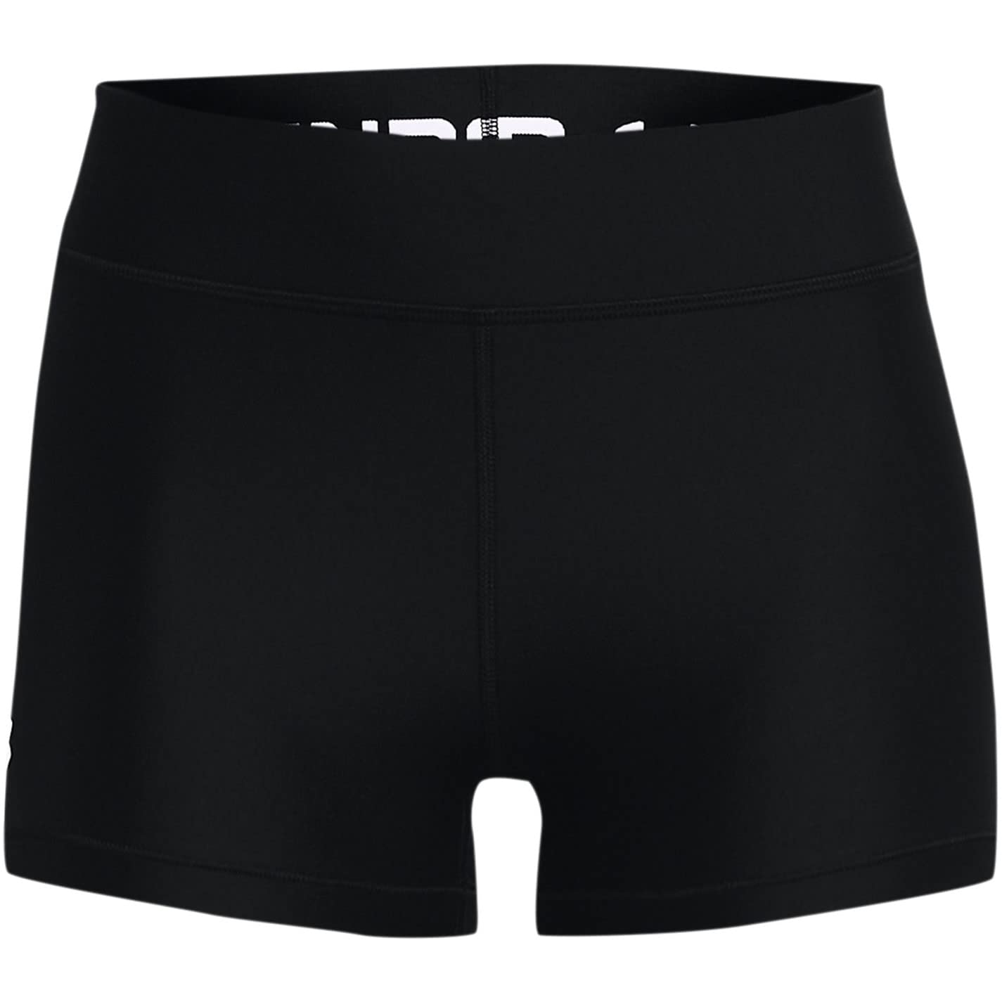 Under Armour HG Armour Mid Rise Shorty, Short de sport souple, Short de compression pour femme Femme, Black / White, L