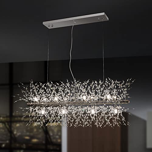 KJLARS Modern Chrome Crystal Firework Chandelier Linear Lighting Fixtures by KJLARS - Used condition - US$89.94