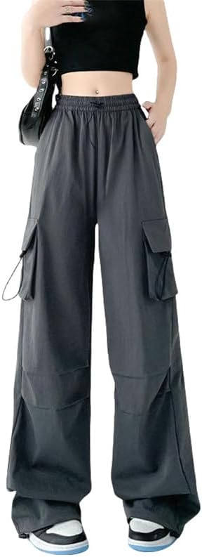 JYHBHMZG Women's American Style Summer Lightweight Loose Fit Casual Wide Leg Sports Cargo Pants Long