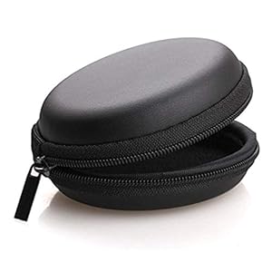 Inefable® Earphone Headphone Case Pouch Cover Carrying Case for Earphones, Headset, Pen Drives, SD Cards, All Mobile Accessories (Black) (Pack of 1)