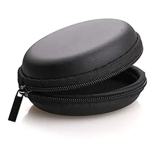 Inefable? Earphone Headphone Case Pouch Cover Carrying Case for Earphones , Headset , Pen Drives , SD Cards , All Mobile Accessories (Black) (Pack of 1)