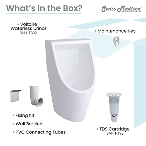 Voltaire Waterless Urinal in White