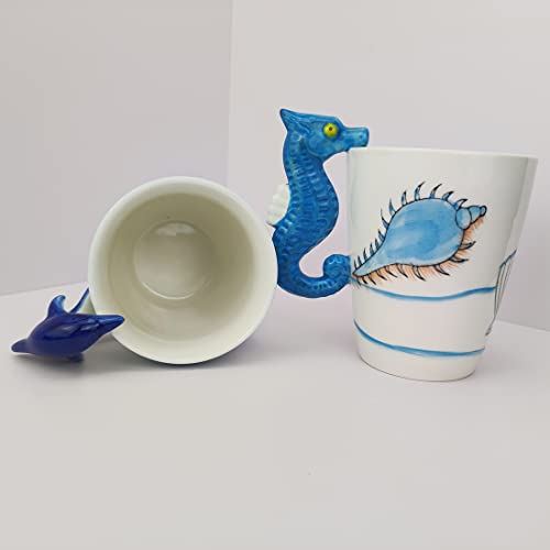 Nbhuzehua 3D Hand-Painted Tea Cup Set Cute Coffee Mugs Set Of 2 Birthday Gifts For Women Kids Girl Couples #TOP3