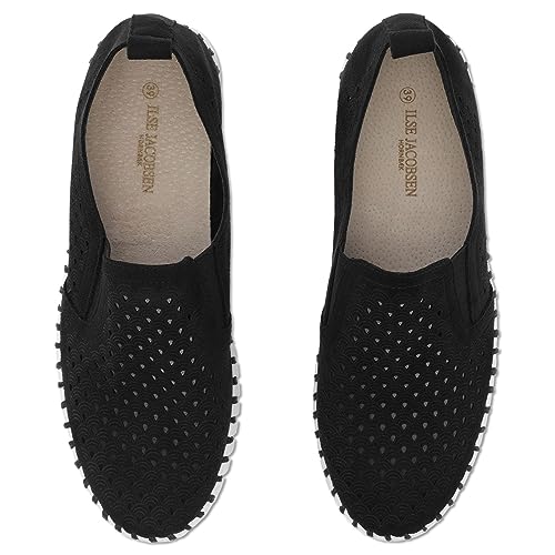 Image of Ilse Jacobsen HORNBAEK Women's Tulip Slip-On Flat | Elastic Side Panels | Lightweight Flexible Comfort.