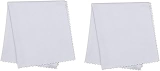 2 Pieces White Microfiber Cleaning Cloth for Eyeglasses, LCD Screen, Digital Video Camera Lens, Laptop, HDTV, PC, Monitor Screen, Smartphones, Tablet, and More 5.5x5.5 inch (2 PCS)
