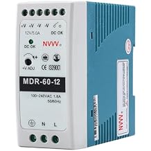 MDR-60-12 AC to DC DIN-Rail Power Supply 12V 5 Amp 60W, Blue+White