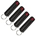 4 Pack 1/2 Ounce Black Hardshell Magnum Pepper Spray Keychain