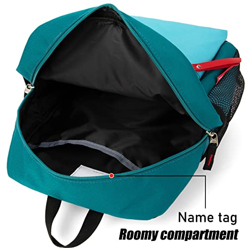 HawLander Preschool Kids Backpack, 12 inch Toddler Backpacks for Boys with Chest Strap, Blue Green - Image 5