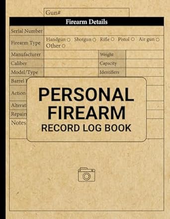 Amazon.com: Personal Firearm Record Log Book: Publisher, Henryse: Books