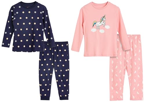 Image of Amazon Brand - Symbol Girls Night Dress | 100% Cotton T-Shirt & Pajama Set | Full Sleeves | Age 2-12 Years