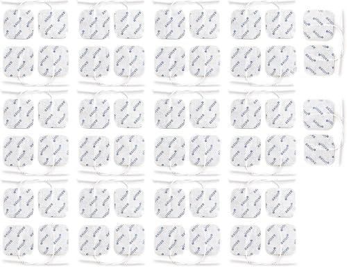 52 électrodes axion | Patchs 4x4 cm pour électrostimulateur TENS et/ou EMS réutilisables et...