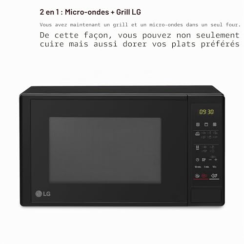 LG MH6042D Micro ondes avec grill et écran numérique de 20 litres et 5 niveaux de puissance fonction I Wave cuisine plus rapide conserve le goût nettoyage facile couleur - vue 6
