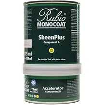 Rubio Monocoat SheenPlus 560 ft2 | 0% VOC Satin Look Sheen Enhancer & Wood Finish for Interior Surfaces, Furniture, Floors, Countertops & Tables Finished with Oil Plus 2C | 350 ml