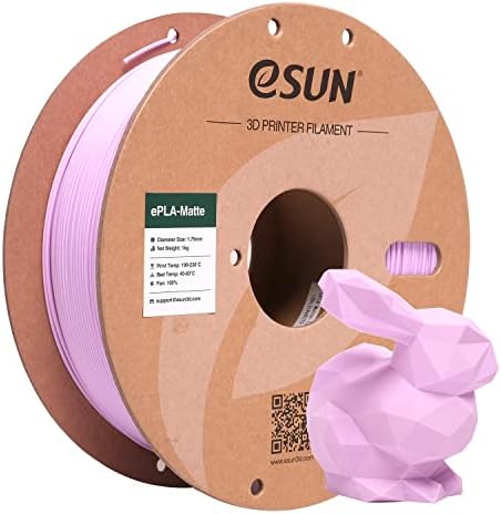 eSUN Upgraded Matte PLA Filament 1.75mm, Lila Violett,1KG | Matte PLA Filament 1.75mm, Maßgenauigkeit +/- 0.05mm, 1kg Spule (2.2 LBS) 3D Druck Filament für 3D Drucker