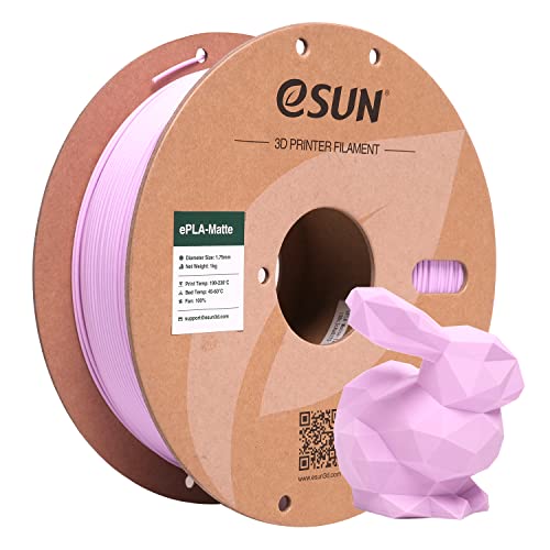 eSUN Upgraded Matte PLA Filament 1.75mm 1KG, Shine Free,Matte Lilac Purple