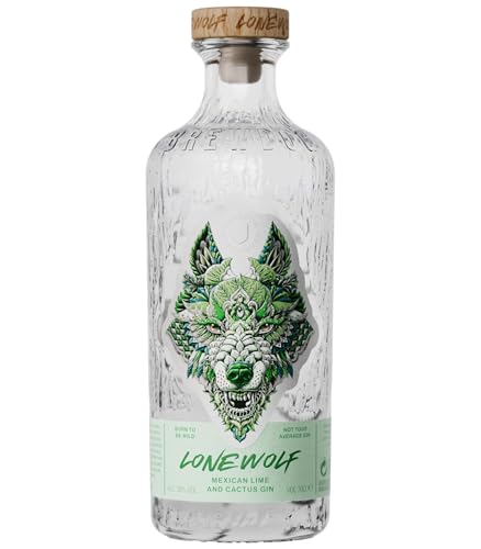 LoneWolf Mexican Lime & Cactus Gin 70cl, 38 pct ABV - Handcrafted in Scotland at BrewDog Distilling - Infused with lime, cactus and Tuscan juniper - Perfect for gin and tonic, spritzes or cocktails